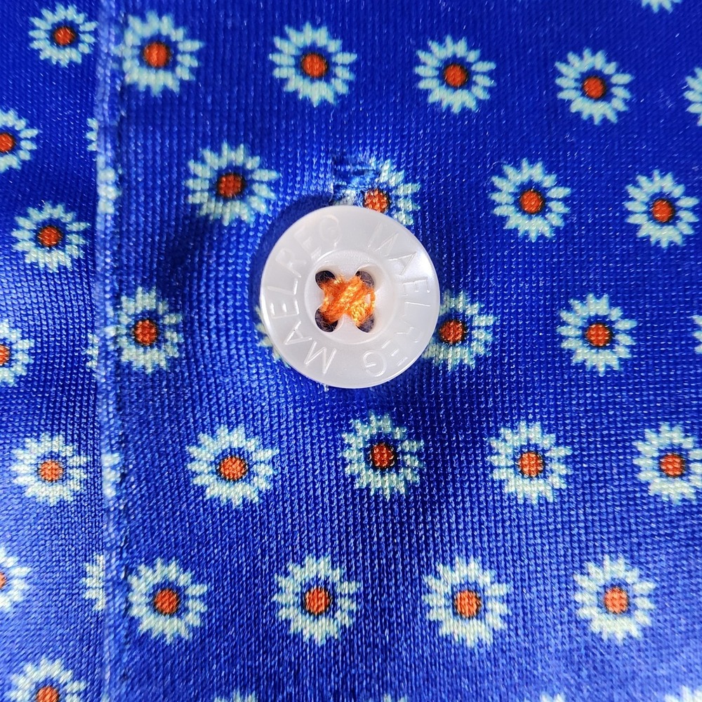 Maelreg Performance Golf Polo Shirt Floral Geometric Stretch Men's Size 2XL - Picture 3 of 8